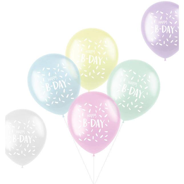 Ballons Happy B-Day 33cm 6pcs