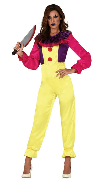 Clown Halloween Kostüm Damen Gelb