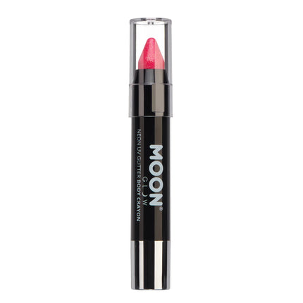 Moon Glow Neon UV Glitter Body Crayons Hot Pink 3.2g