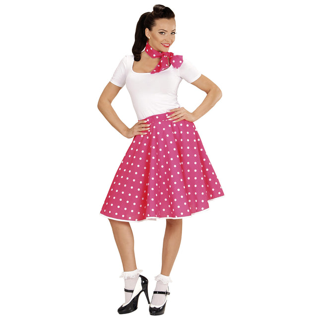 Rock N Roll 50S Kostüm Set Rosa 2 Stück