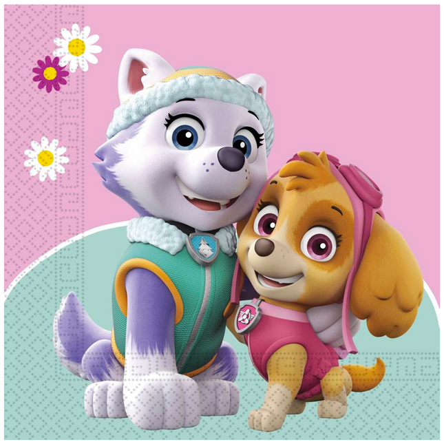 Paw Patrol Servietten Skye und Everest 33cm 20 Stk.