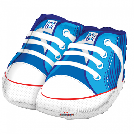 Helium Ballon Geburt Baby Junge Schuhe 45cm leer