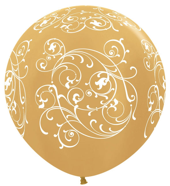 Ballons Filigran Metallic Gold 91cm 2Stk