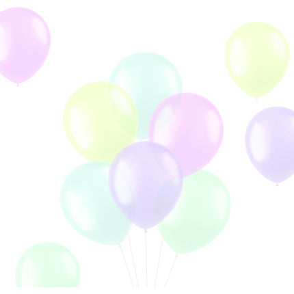 Farbige Luftballons Transparent Pastell 33cm 100 Stk.