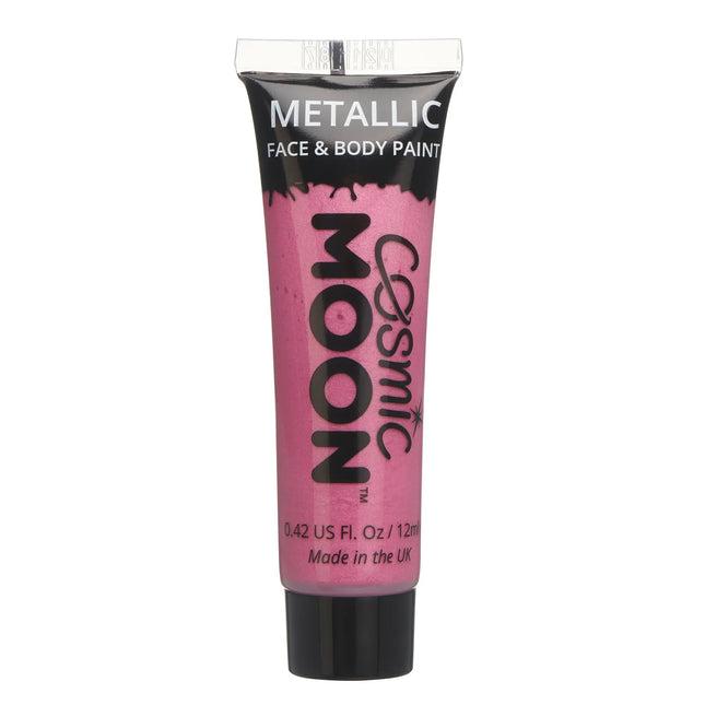 Cosmic Moon Metallic Face Paint Pink 12ml