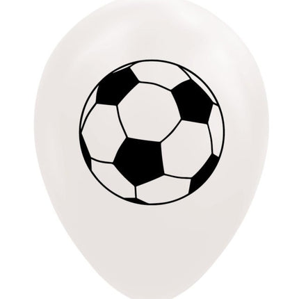 Weiße Fußball Ballons 30,5cm 8Stk.