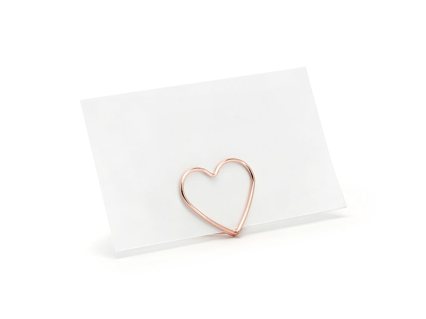 Namenskartenhalter Herzen Rose Gold 2,5cm 10 Stk.