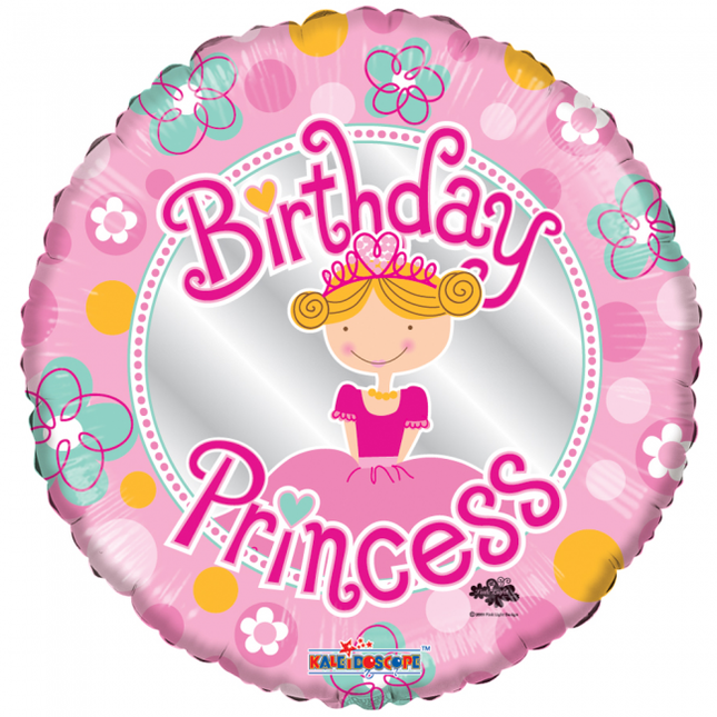 Helium Ballon Geburtstag Prinzessin 45cm leer