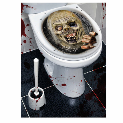 Halloween Dekoration Toilette Zombie