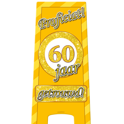 Warnschild 60 Jahre verheiratet 58cm