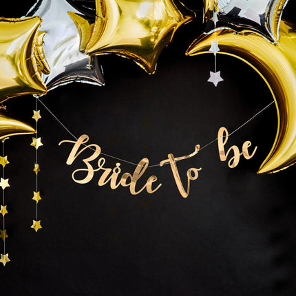 Hochzeitsgirlande Bride To Be Gold 80cm