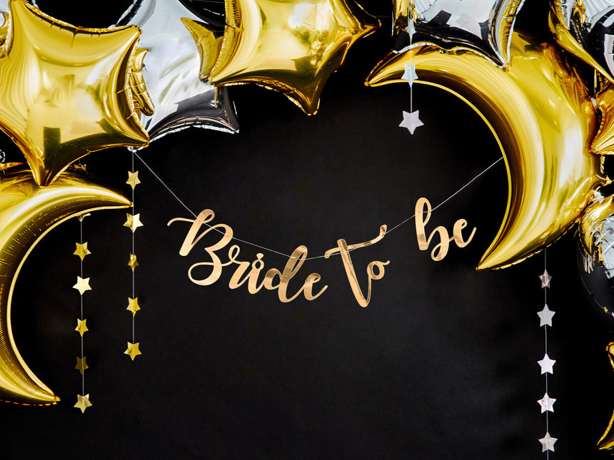 Hochzeitsgirlande Bride To Be Gold 80cm