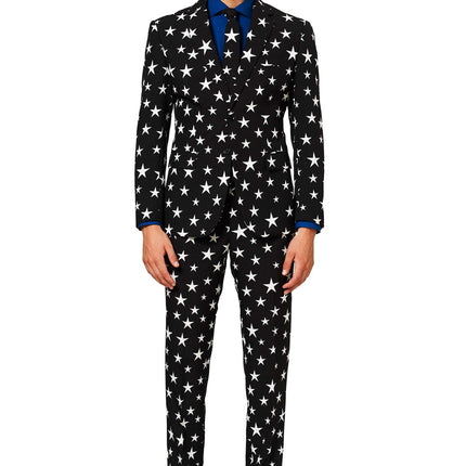 Schwarz Weiß Sterne Anzug Männer <tc>OppoSuits</tc>