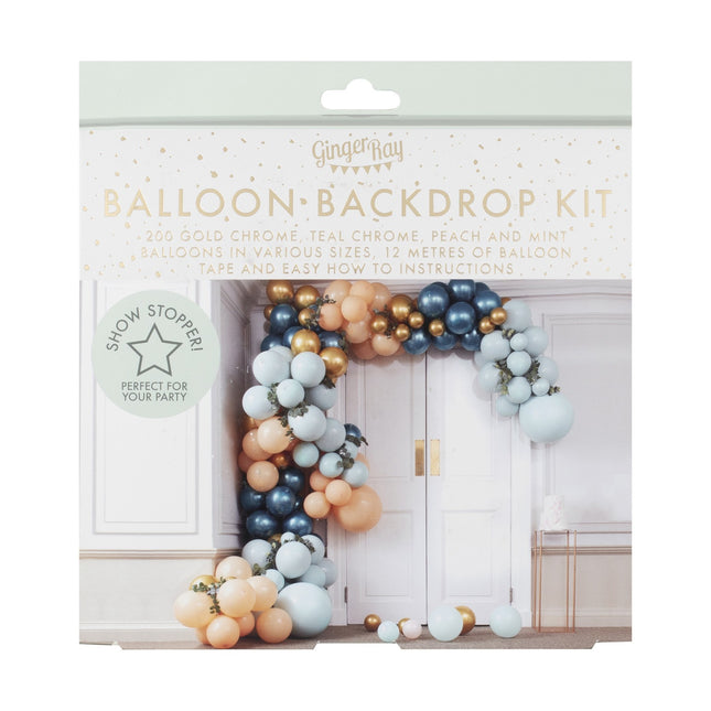 Grün Gold Ballonbogen Chrom XL DIY Set