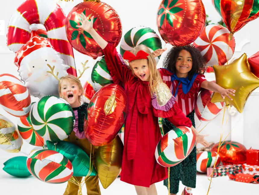 Heliumballon Weihnachtskugel leer 45cm