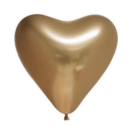 Herz Ballons Gold 30cm 6Stk