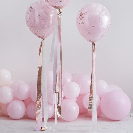 Rose Gold Ballongirlande 14m