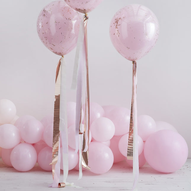 Rose Gold Ballongirlande 14m