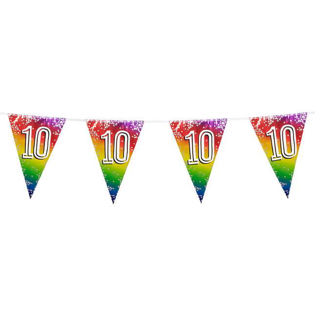 Regenbogengirlande 10 Jahre 6m