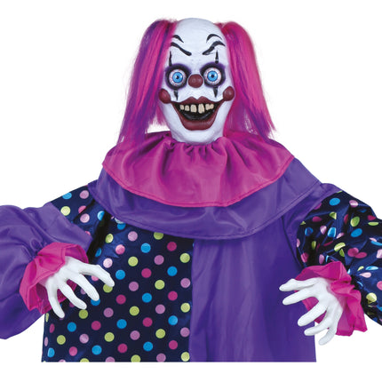 Halloween Puppe Clown mit Licht und Sound 1,6m