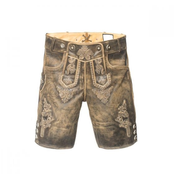 Lederhose Leder Short Retro und Hosenträger