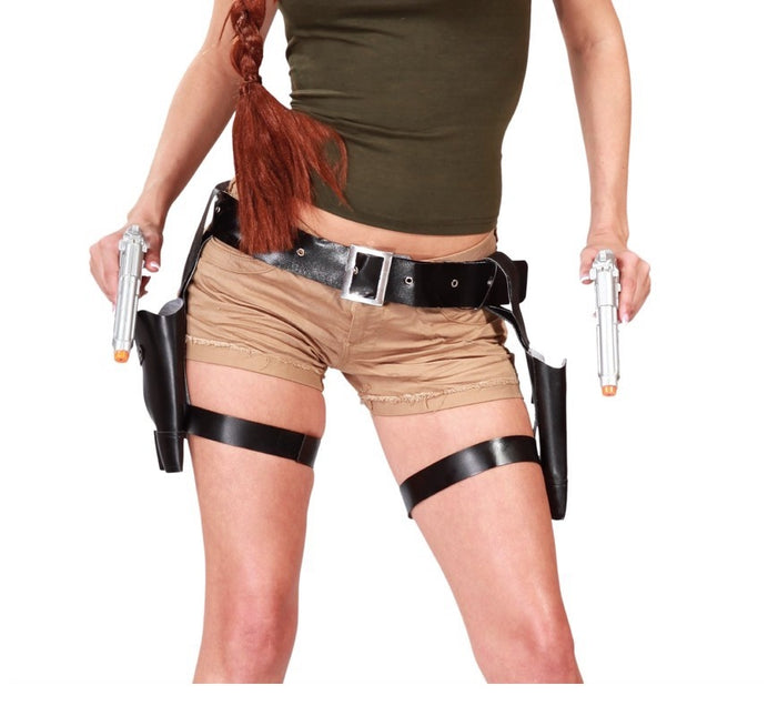 Beinholster Tomb Raider und Pistolen