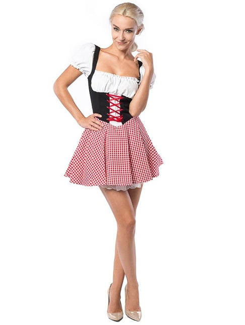 Dirndlkleid Oktoberfest Rot Schwarz