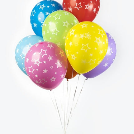 Sterne Ballons Bunt 30,5cm 8Stk