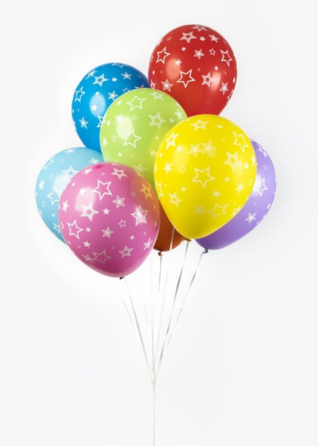 Sterne Ballons Bunt 30,5cm 8Stk