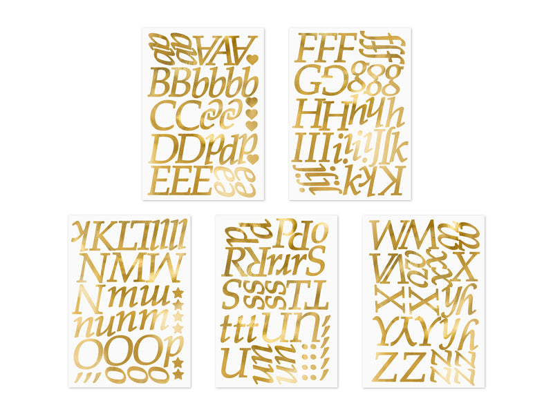 Buchstabenaufkleber Gold