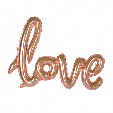 Folienballon Love Rose Gold 1.19m leer