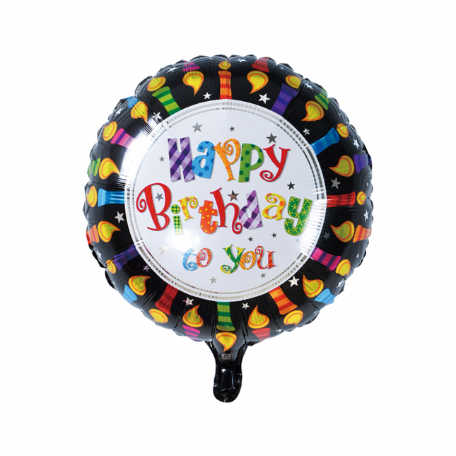 Heliumballon Happy Birthday Kerzen 45cm leer