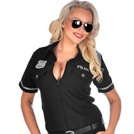 Polizei Bluse Schwarz Damen