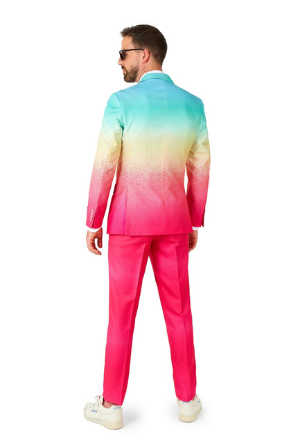 Regenbogen Fuchsia Blau Anzug Männer OppoSuits