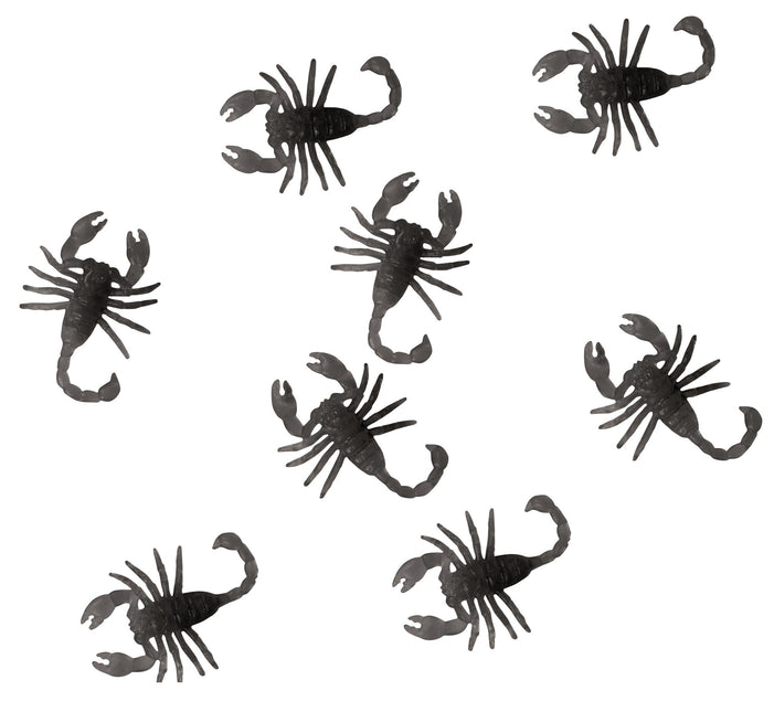 Schwarze Halloween Tischdekoration Quirl Pfingstrosen 6cm 7Stk.