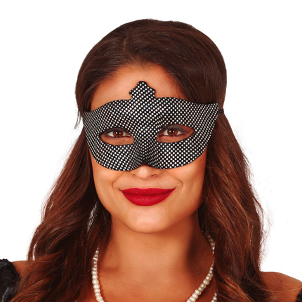 Maske Schwarz Silber