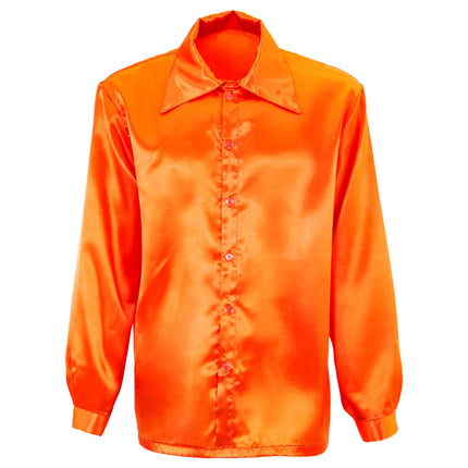 Disco Bluse Orange Männer