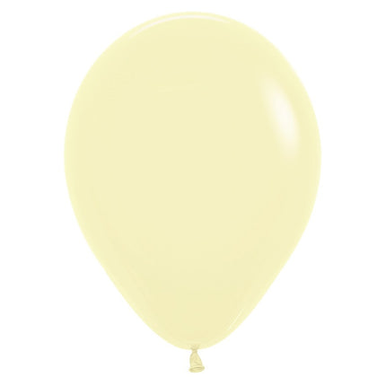 Ballons Pastell Mattgelb 23cm 50Stk