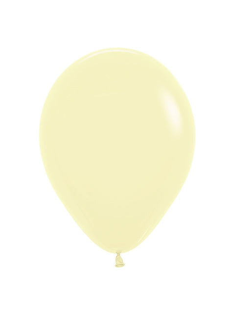 Ballons Pastell Mattgelb 23cm 50Stk