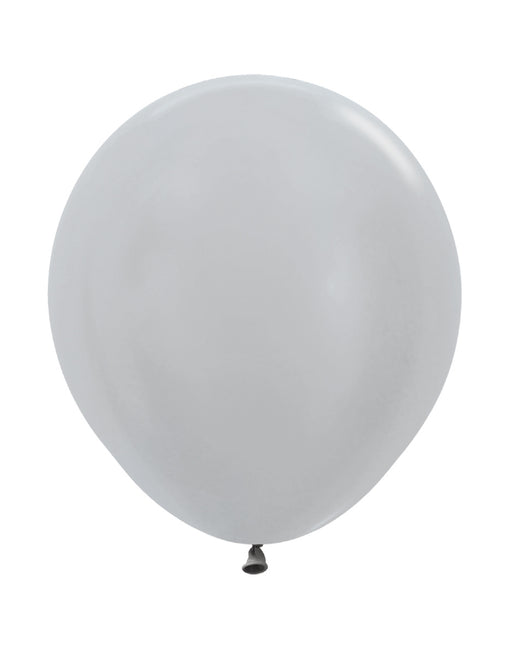 Ballons Perle Silber 45cm 25Stk