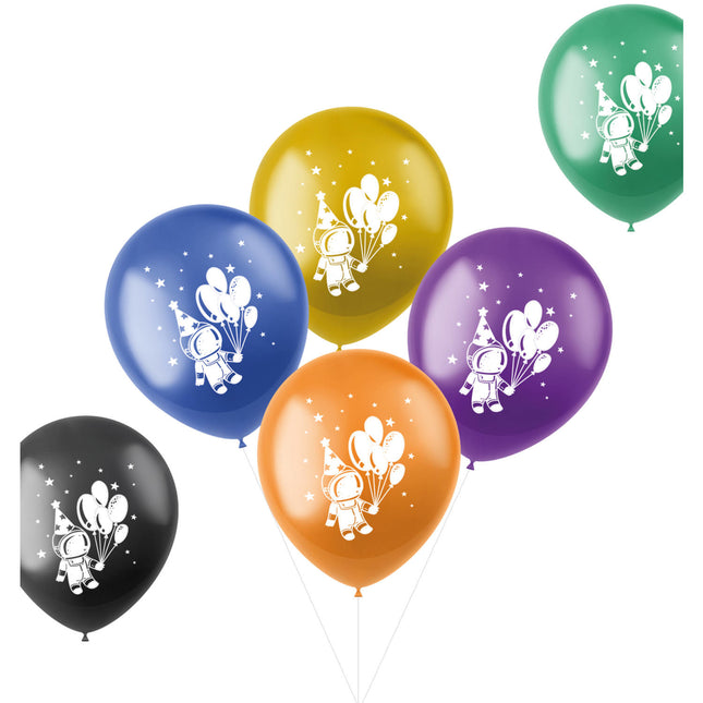 Ballons Weltraum & Sterne Bunt 33cm 6Stk