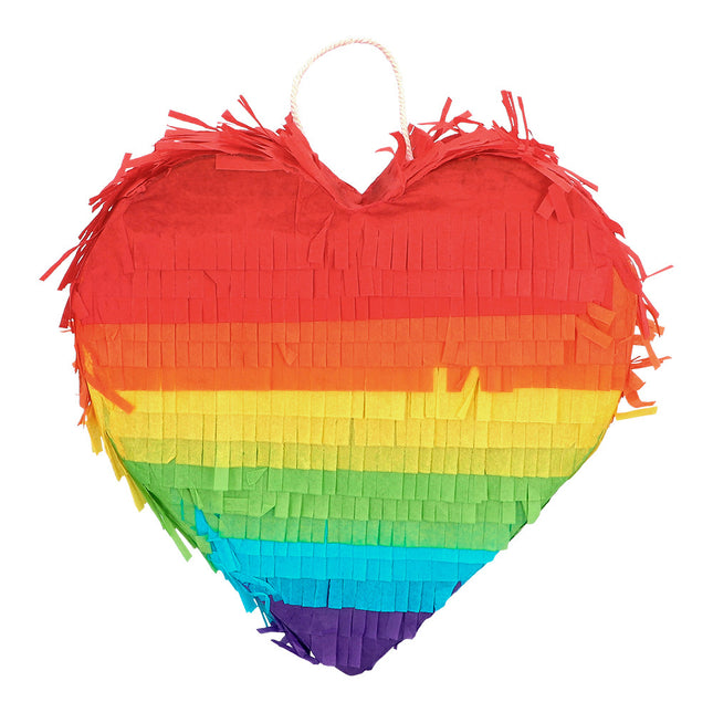 Regenbogen Pinata Herz 20cm