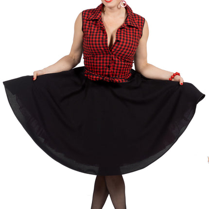 Rock N Roll 50S Kleid Schwarz Rot Damen