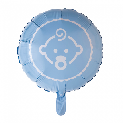 Helium Ballon Baby Junge Hellblau 45cm leer