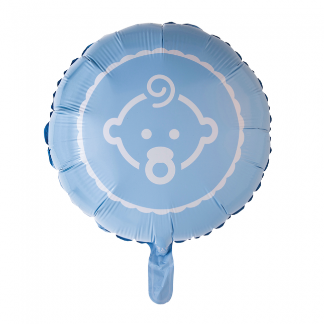 Helium Ballon Baby Junge Hellblau 45cm leer