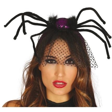 Halloween Haarband Spinne Lila