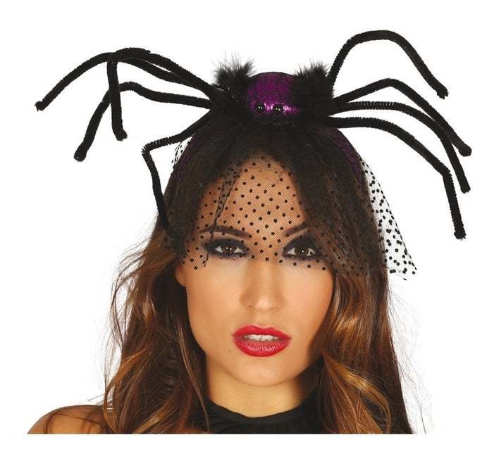 Halloween Haarband Spinne Lila