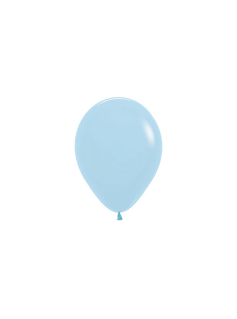 Ballons Pastell Matt Blau 12cm 50Stk