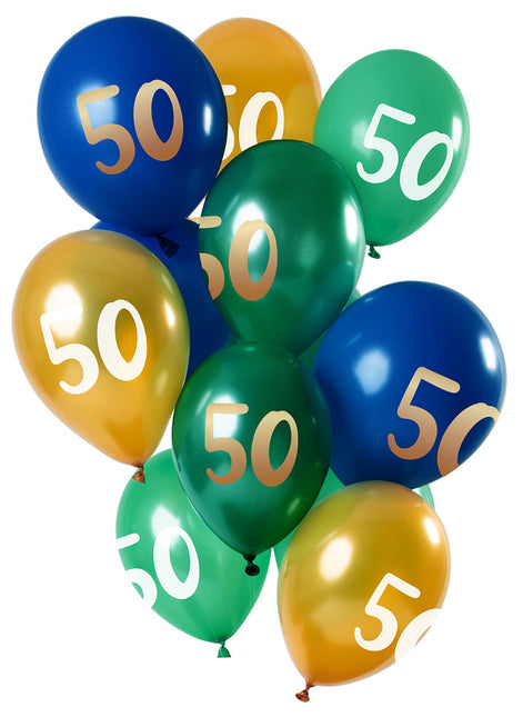 Ballons 50 Jahre Mix 30cm 12 Stk.