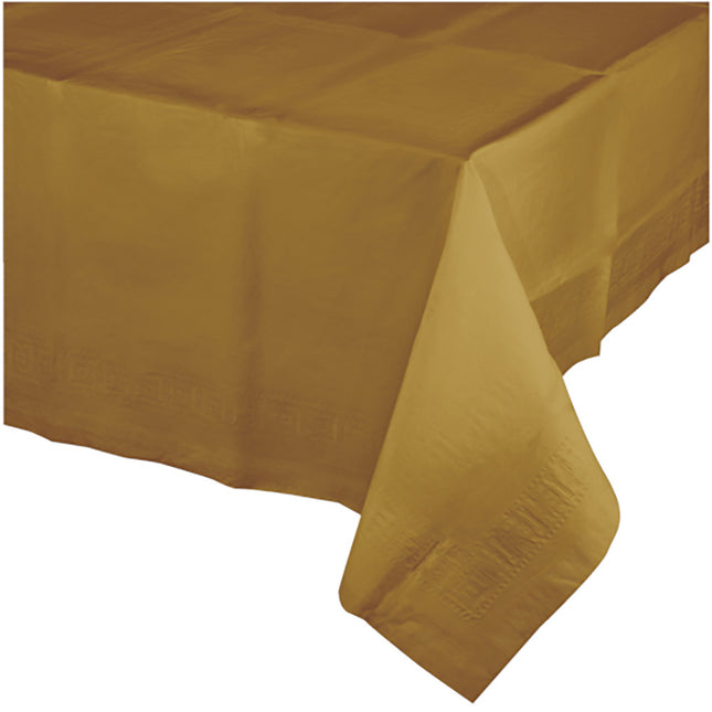 Goldene Tischdecke Plastik 2.74m